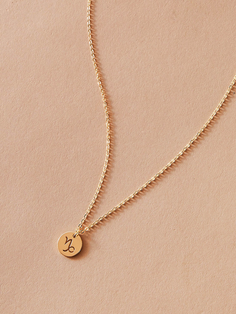 1pc Round Disc Charm Necklace