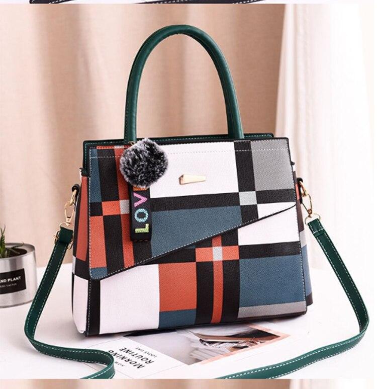 Patchwork Casual Large Shoulder Handbag