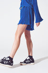 Pleated Short in Blue