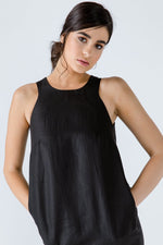 Black Sleeveless Sack Dress