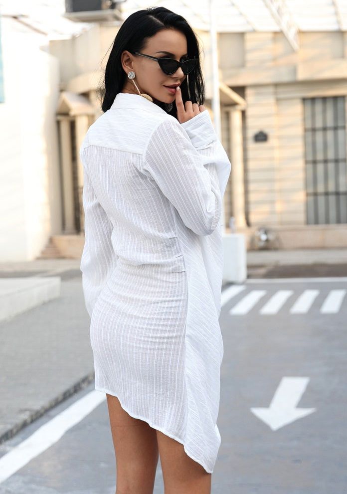 Kendra White Shirt Dress