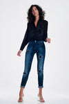 Jeans With Sequins and Rips