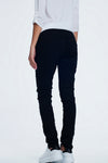 Drop Crotch Skinny Jean in Black