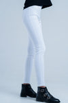 White Jeggings With Back Pockets