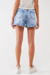 Denim Short in Light Blue Wash