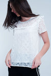 White Embroidered Top