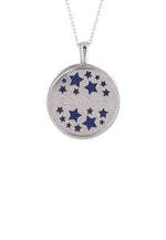 Zodiac Lapis Lazuli Gemstone Star Constellation Pendant Necklace Silver Taurus