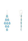 Erviola Gemstone Cascade Earring Silver Blue Topaz Hydro