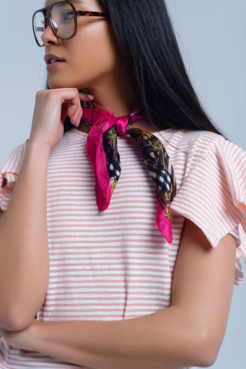 Pink Stripes Short Sleeve Tee