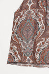 Halter Top in Beige Paisley Print