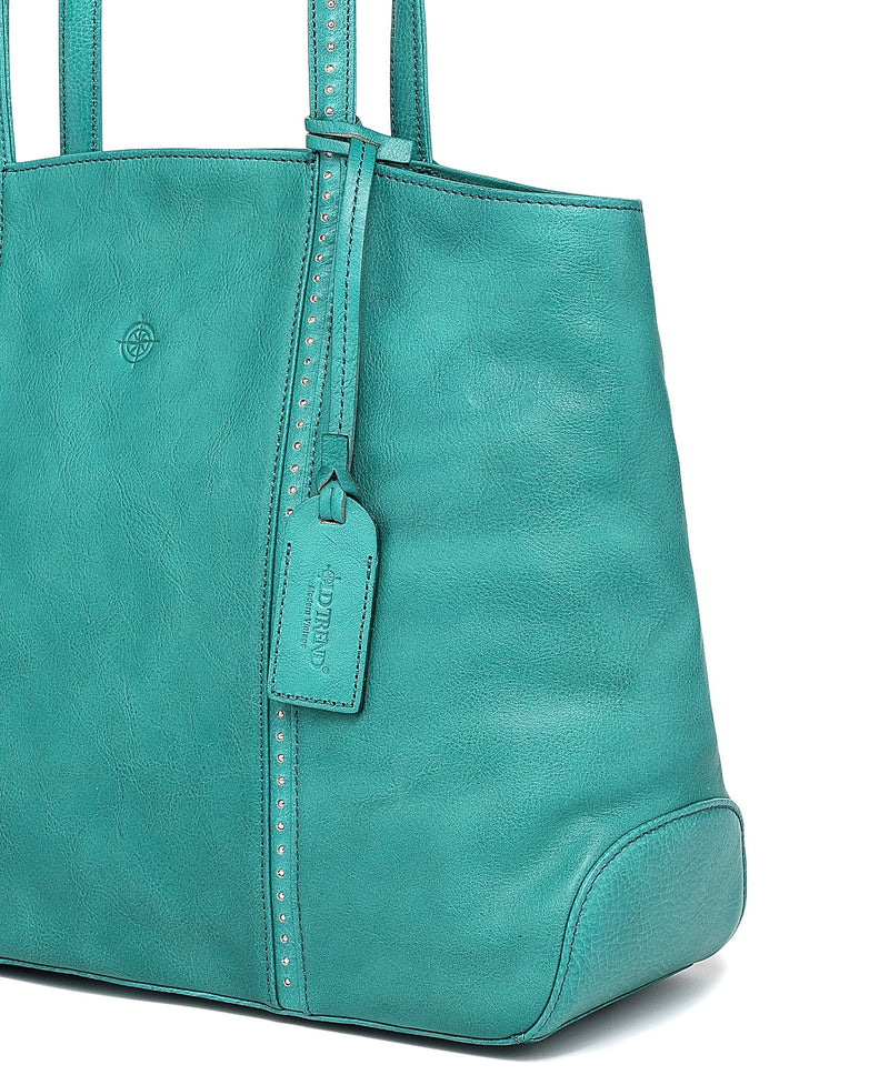 Dancing Bamboo Leather Tote