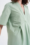 High Low Dress With Empire Waistline in Green