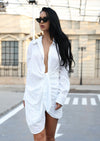 Kendra White Shirt Dress