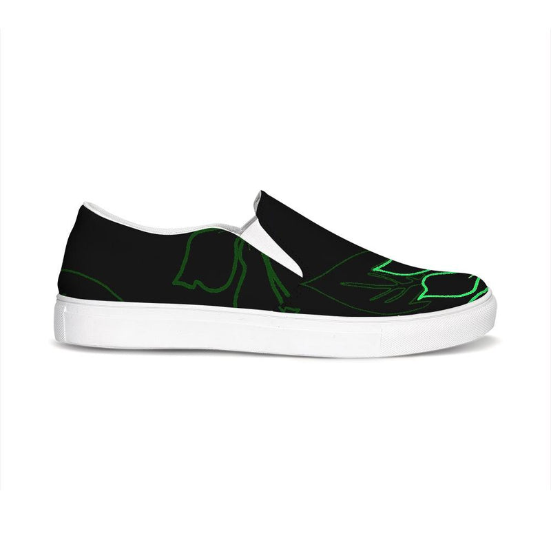 FYC Black Gaffe Canvas Slip-On Boat Shoes