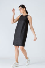 Black Sleeveless Sack Dress