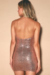 Bring It Rose Gold Sequin Bodycon Mini Dress