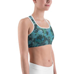 Women's Moisture Wicking O.U.R. Outdoors Sports Bra (White & Black Piping)