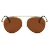 BETHEL | CA08 - Retro Mirrored Lens Teardrop Aviator Sunglasses