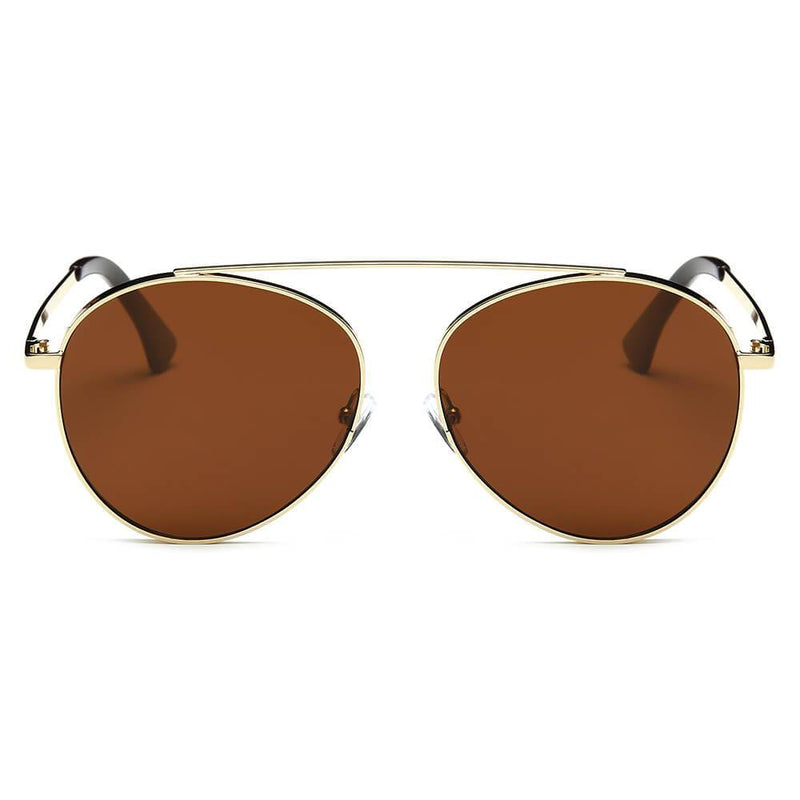 BETHEL | CA08 - Retro Mirrored Lens Teardrop Aviator Sunglasses