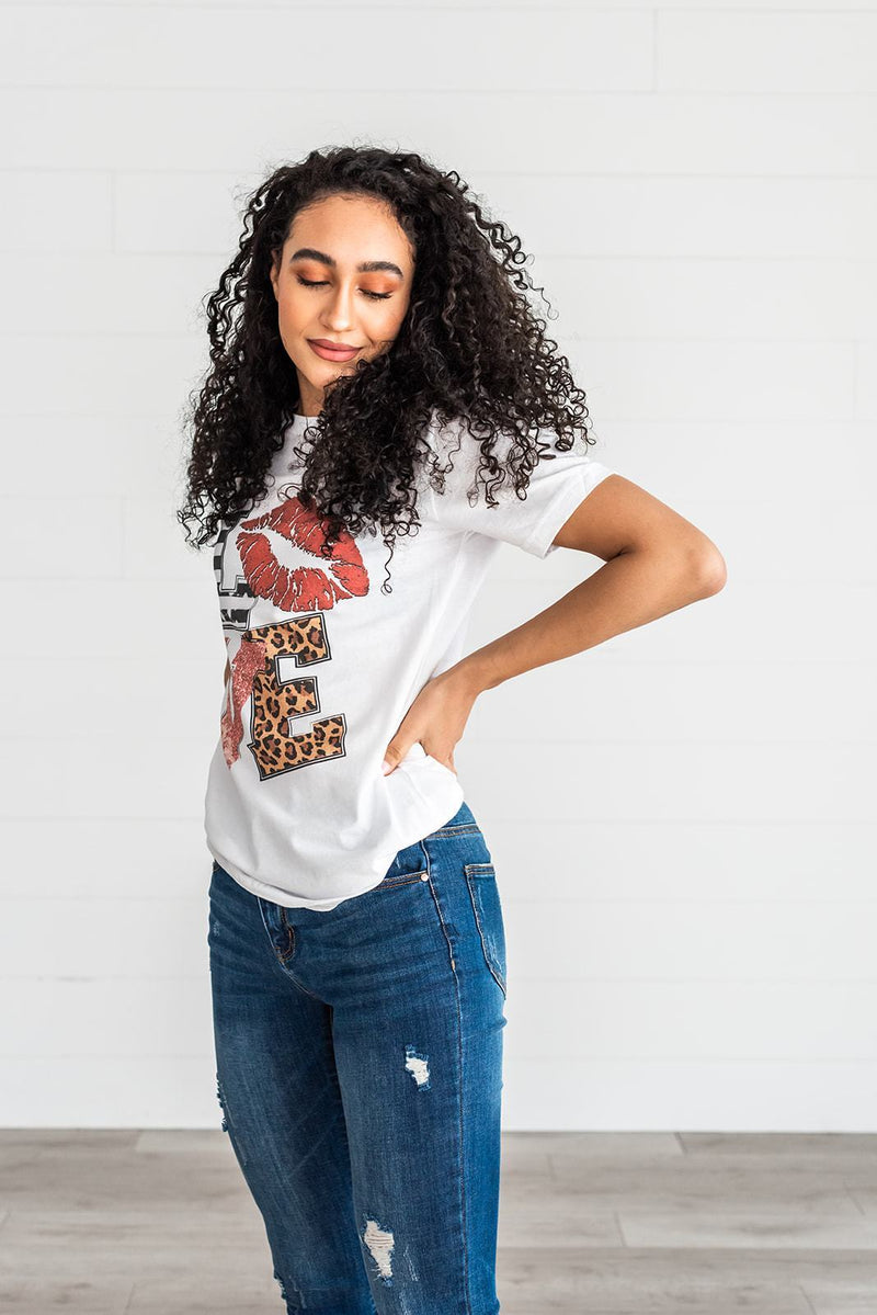 Love With Lips Graphic Tee