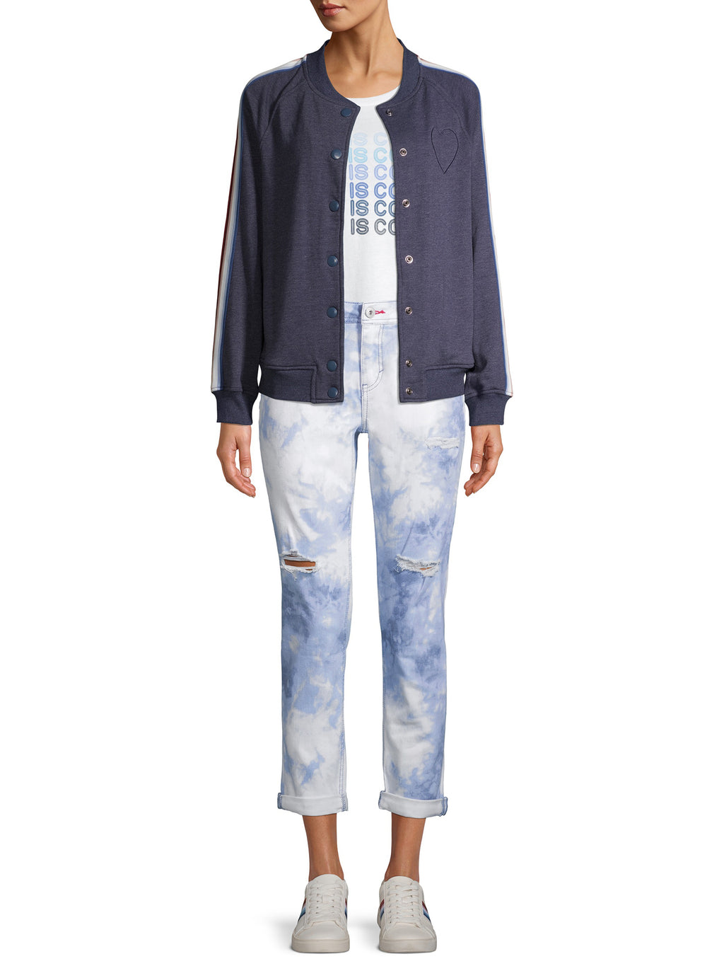 EV1 from Ellen DeGeneres Alex Relaxed Tie Dye Jeans Women's