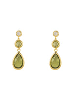 Tuscany Gemstone Drop Earring Gold Peridot