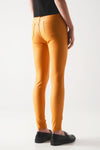 Coated Pants in Orange