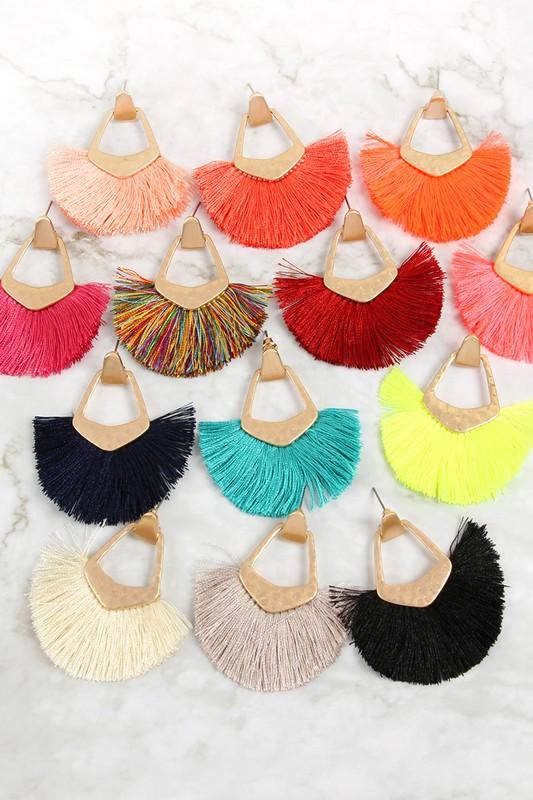 B1e2121 - Bohemian Inspired Tassel Dangle Earrings - Style 2