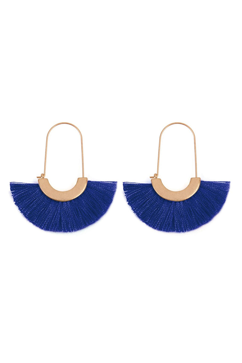 Fan Shape Drop Hoop Earrings