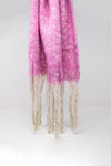 Chunky Scarf With Stripe Design in Pink and Blue