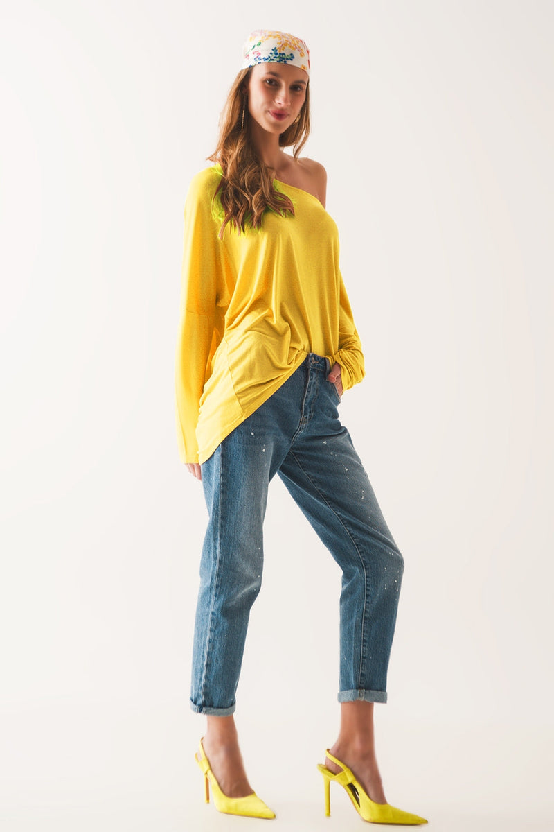 Long Sleeve Top in Modal Lime Color