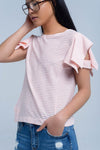 Pink Stripes Short Sleeve Tee