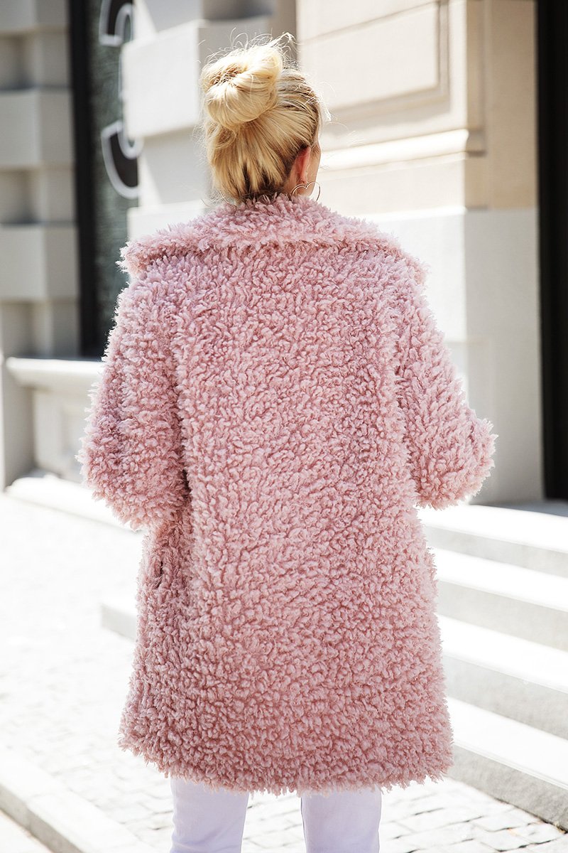 Faux Fur Long Casual Coat