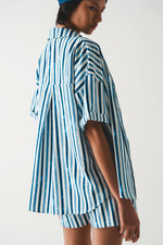 Relaxed Shirt in Blue Stripe