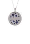 Zodiac Lapis Lazuli Gemstone Star Constellation Pendant Necklace Silver Scorpio