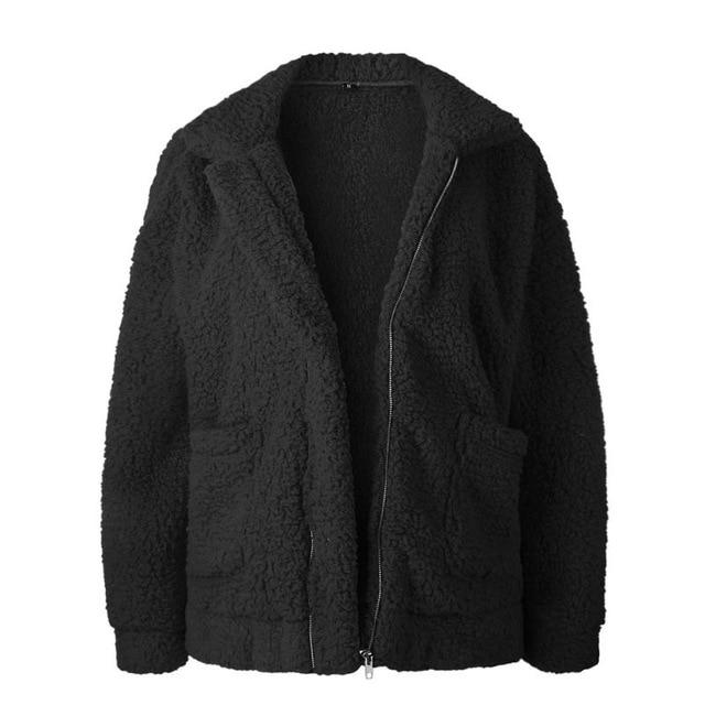 Faux Lambswool Oversize Hairy Jacket