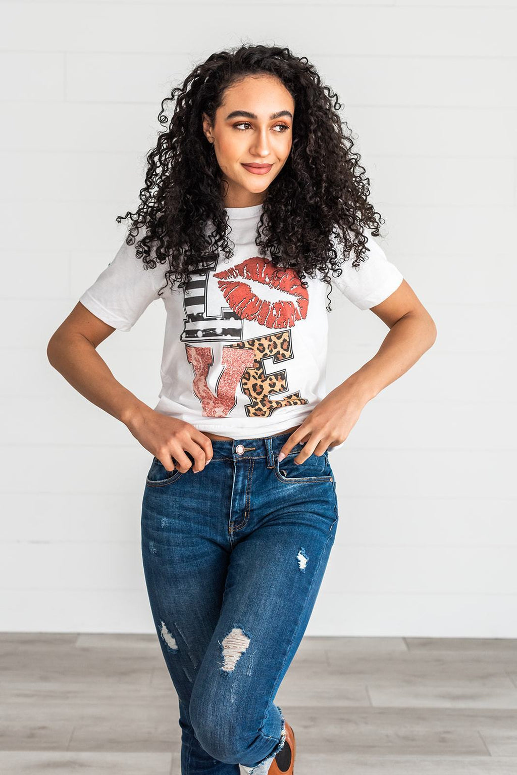 Love With Lips Graphic Tee