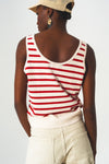 Striped Cropped Top in Red and White