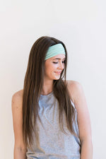 Mint Floral Headband Yoga