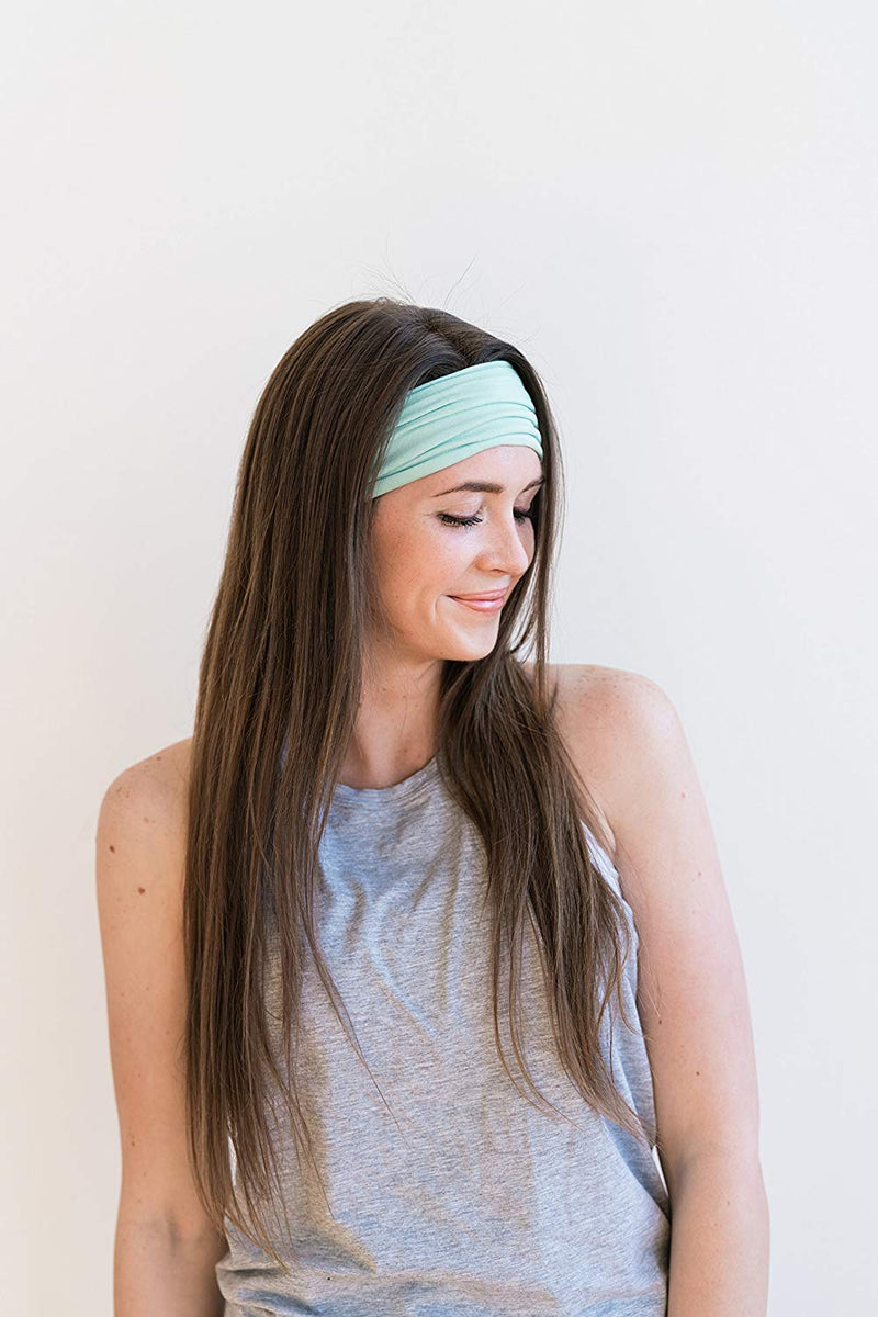 Mint Floral Headband Yoga