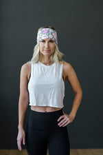 Mint Floral Headband Yoga