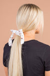 Floral Bow Hair Tie Scrunchies