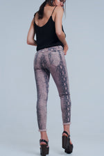 Reversible Animal Print Pink Jeans