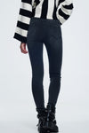 Distressed Skinny Jeans in Black