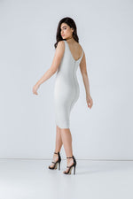 Fitted Sleeveless Dress With Two-Way Zip