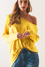 Long Sleeve Top in Modal Lime Color