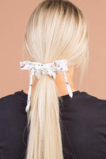 Floral Bow Hair Tie Scrunchies