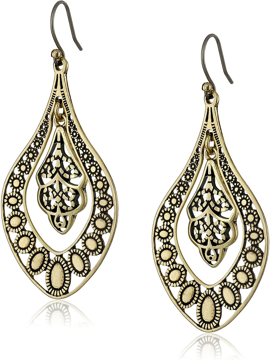 Lucky Brand Sahara Dust Filigree Oblong Earring