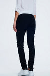 Drop Crotch Skinny Jean in Black