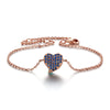 Heart-shaped chain bracelet